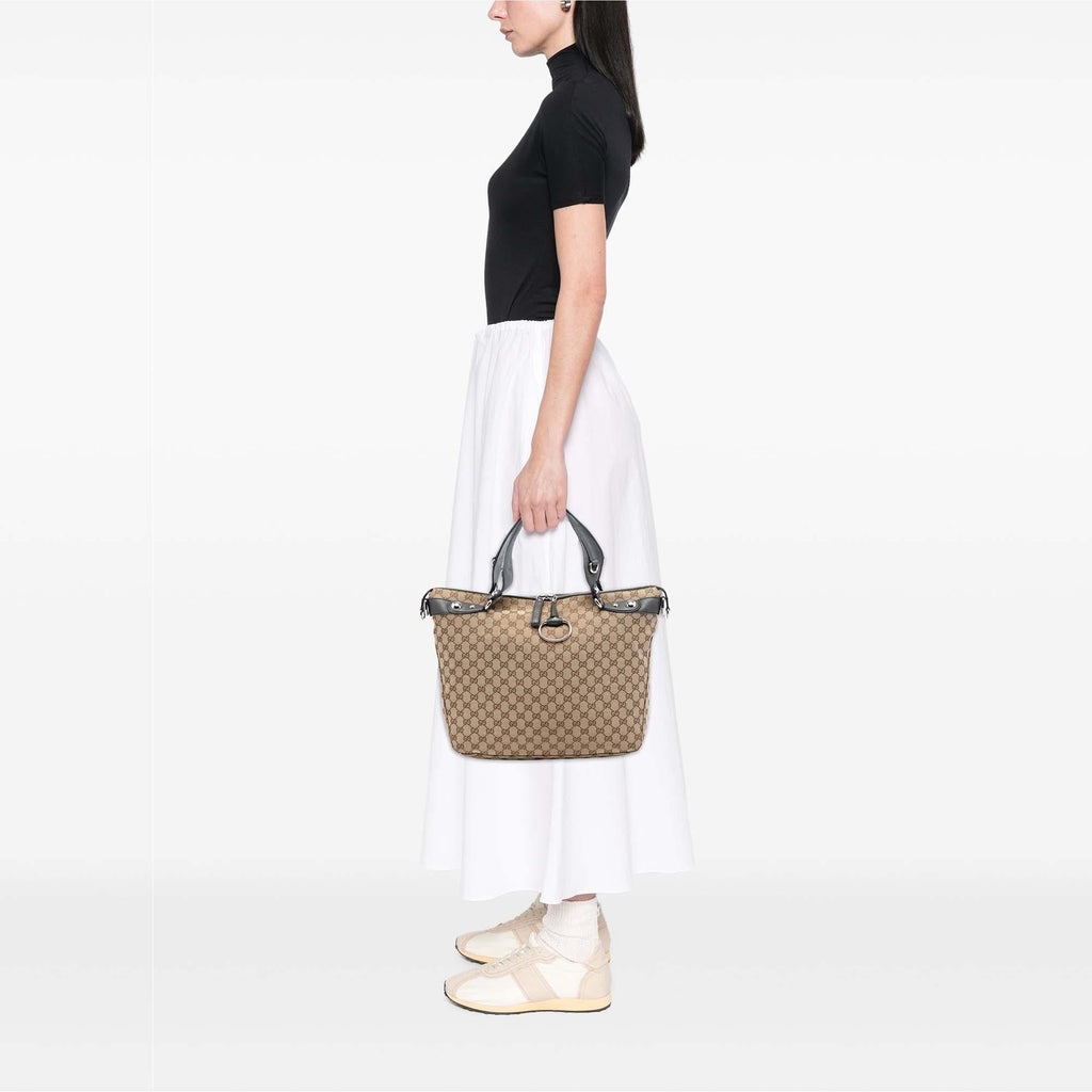 Gucci Large GG Canvas Icon Bit Satchel