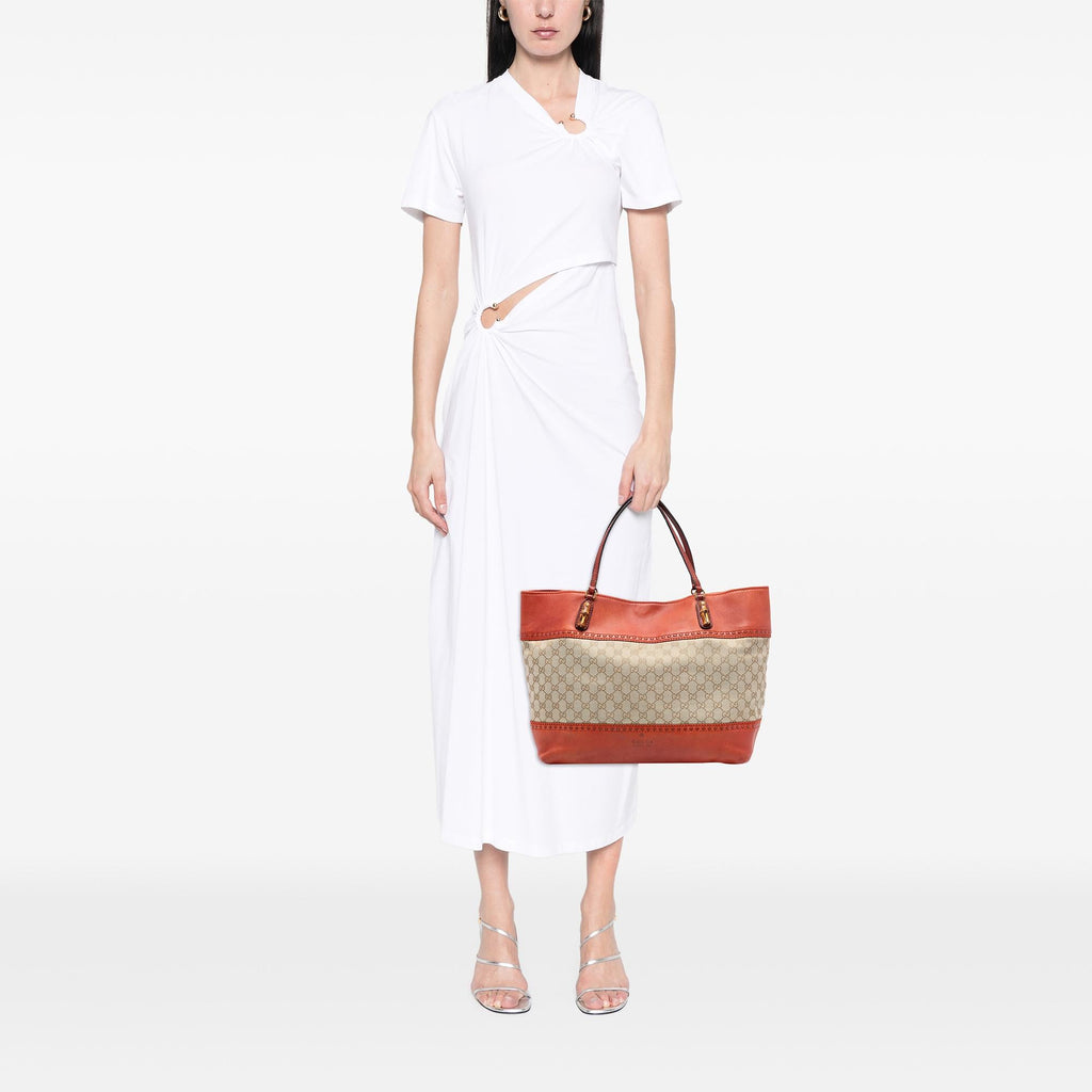Gucci Large GG Canvas Laidback Crafty Tote