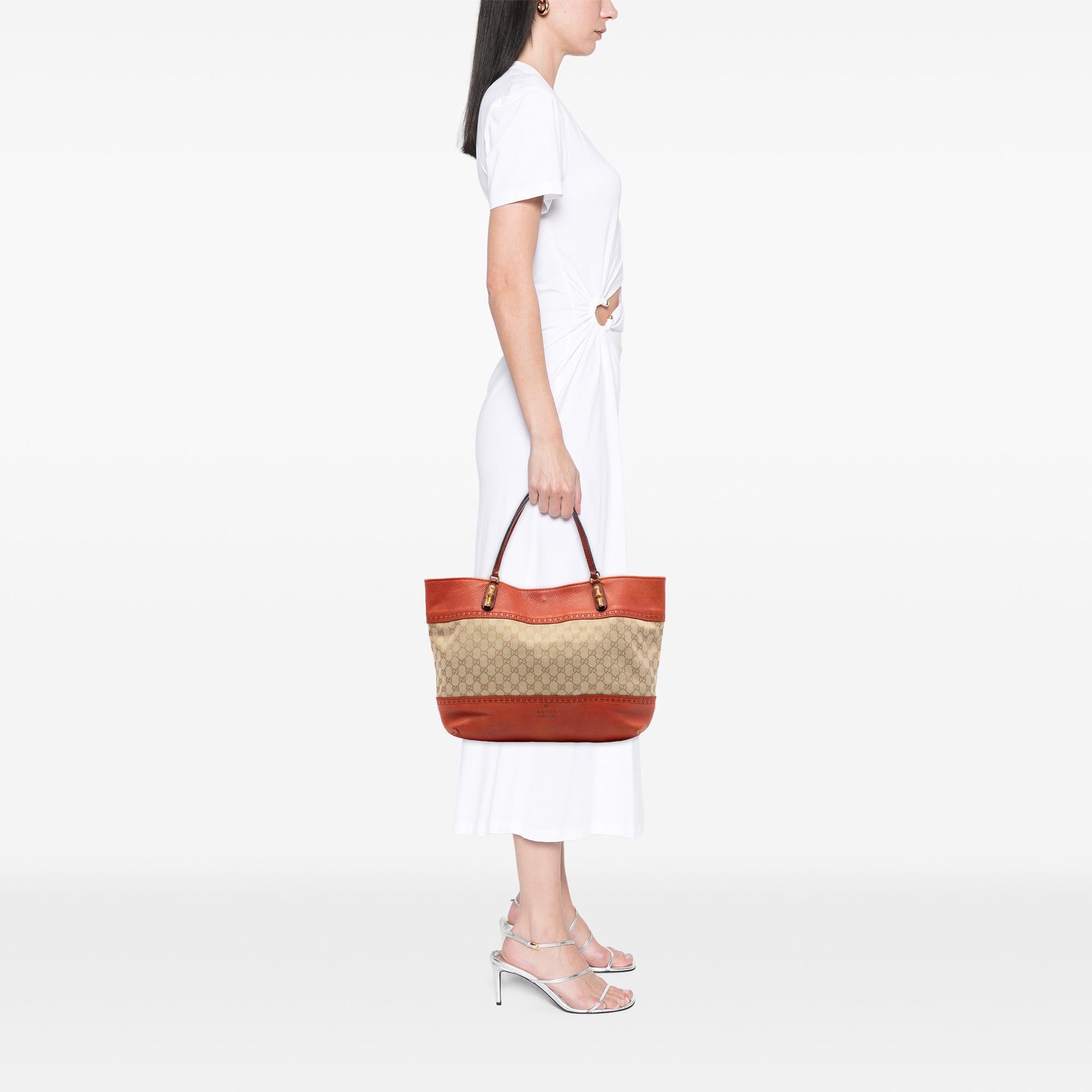 Gucci Large GG Canvas Laidback Crafty Tote