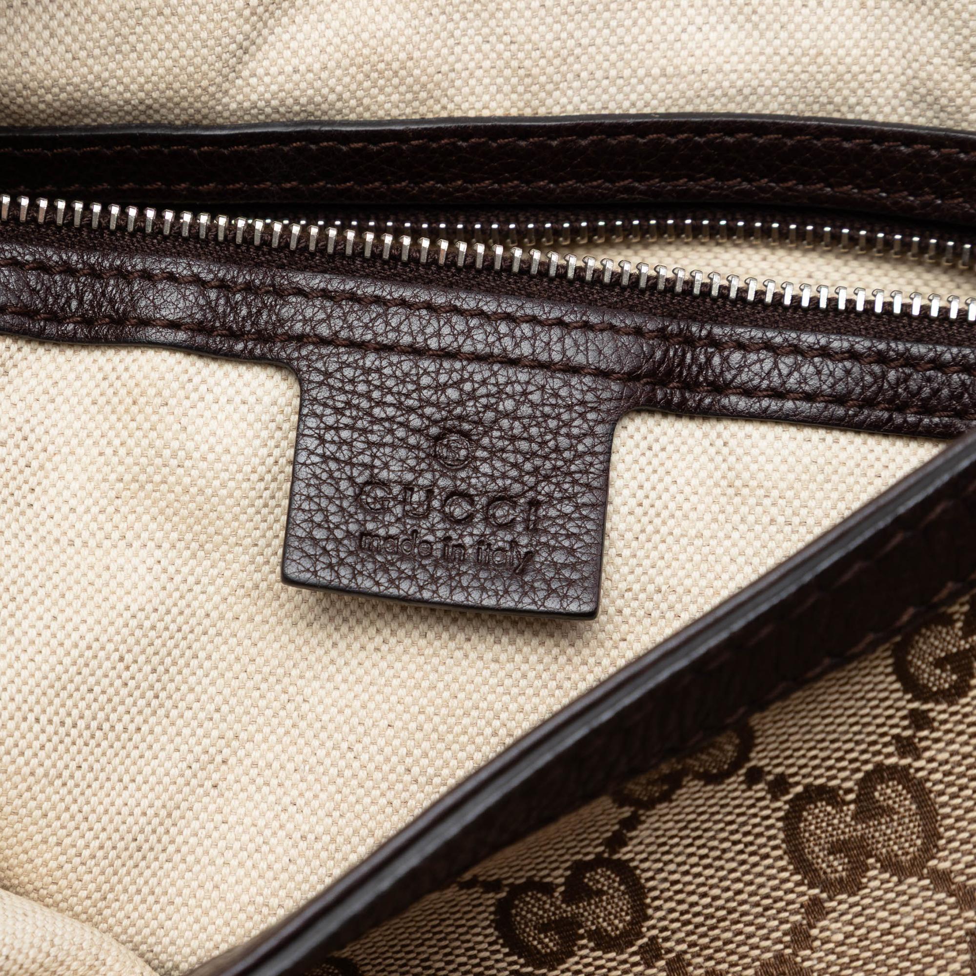 Gucci Large GG Canvas Techno Horsebit Satchel