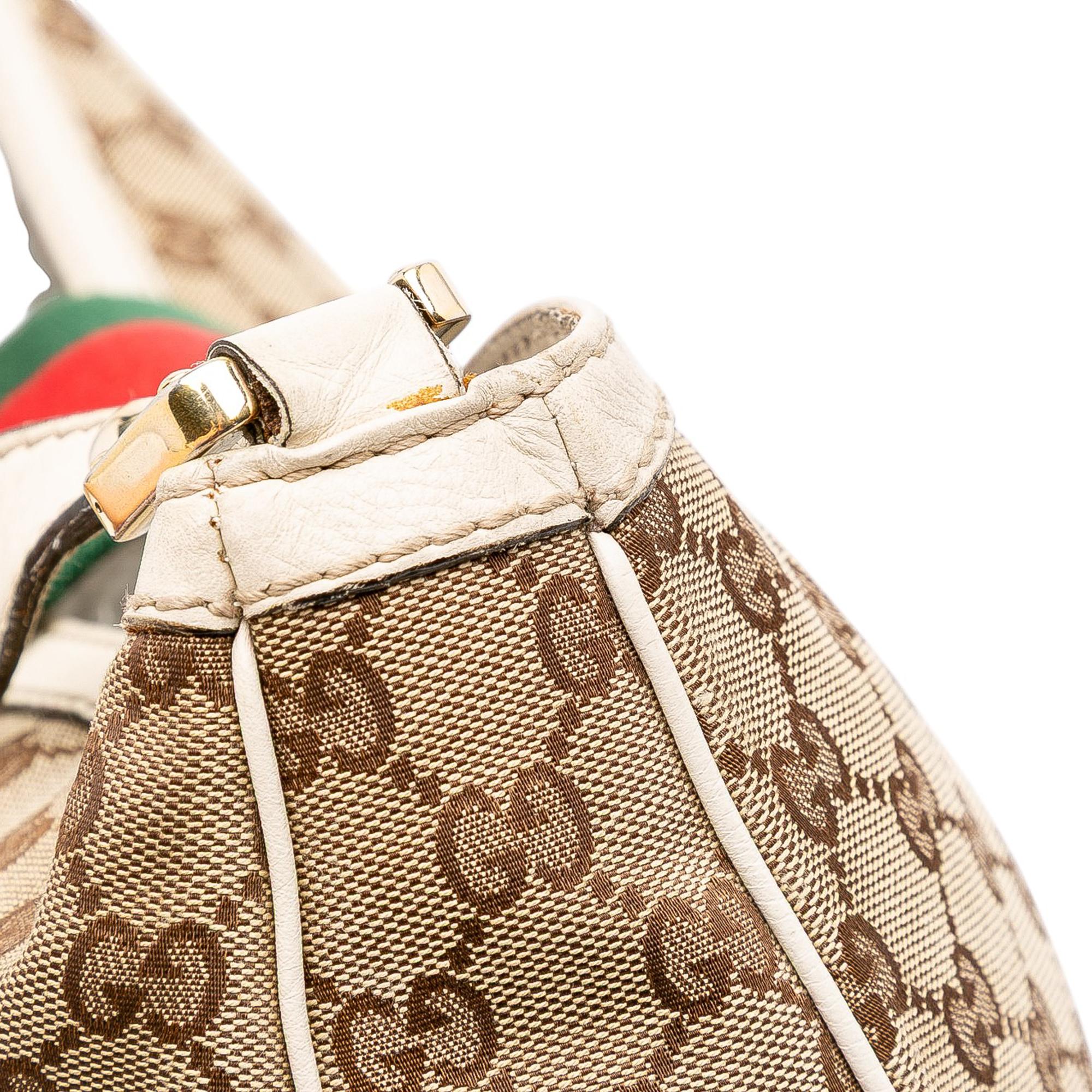 Gucci Large GG Canvas Web New Ladies Hobo