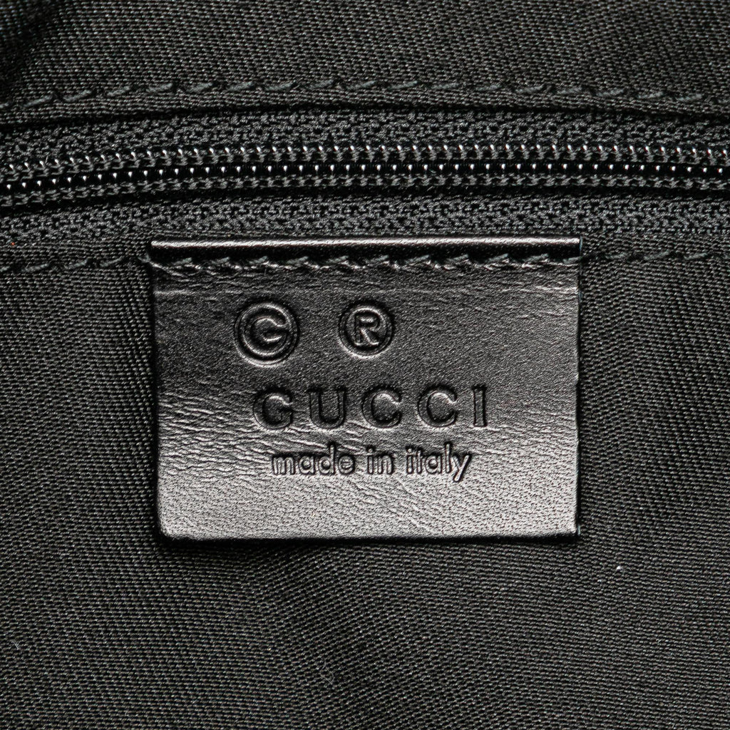 Gucci Large GG Denim Horsebit Classic Ring Hobo