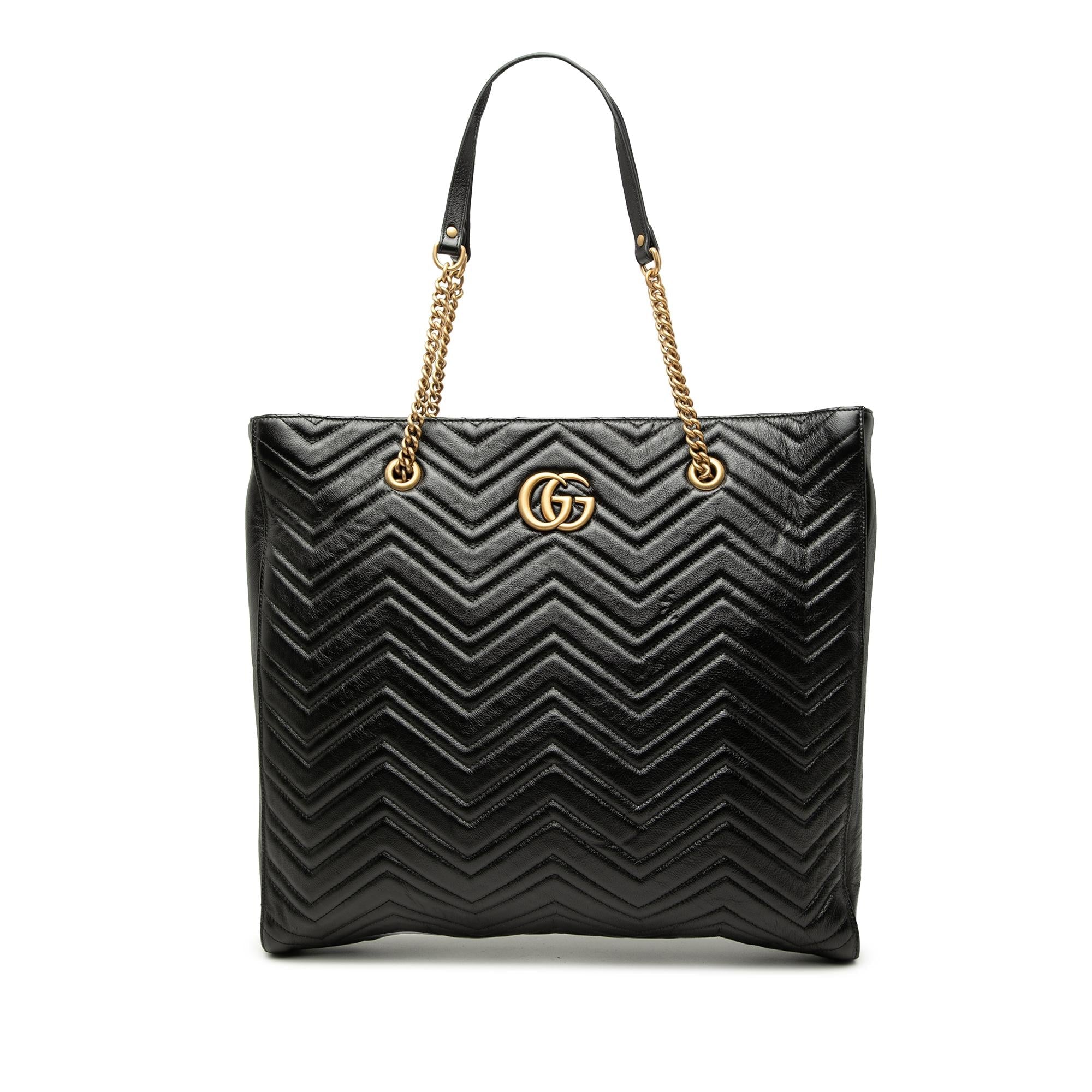 Gucci Large GG Marmont Matelasse Calfskin Slim Tote