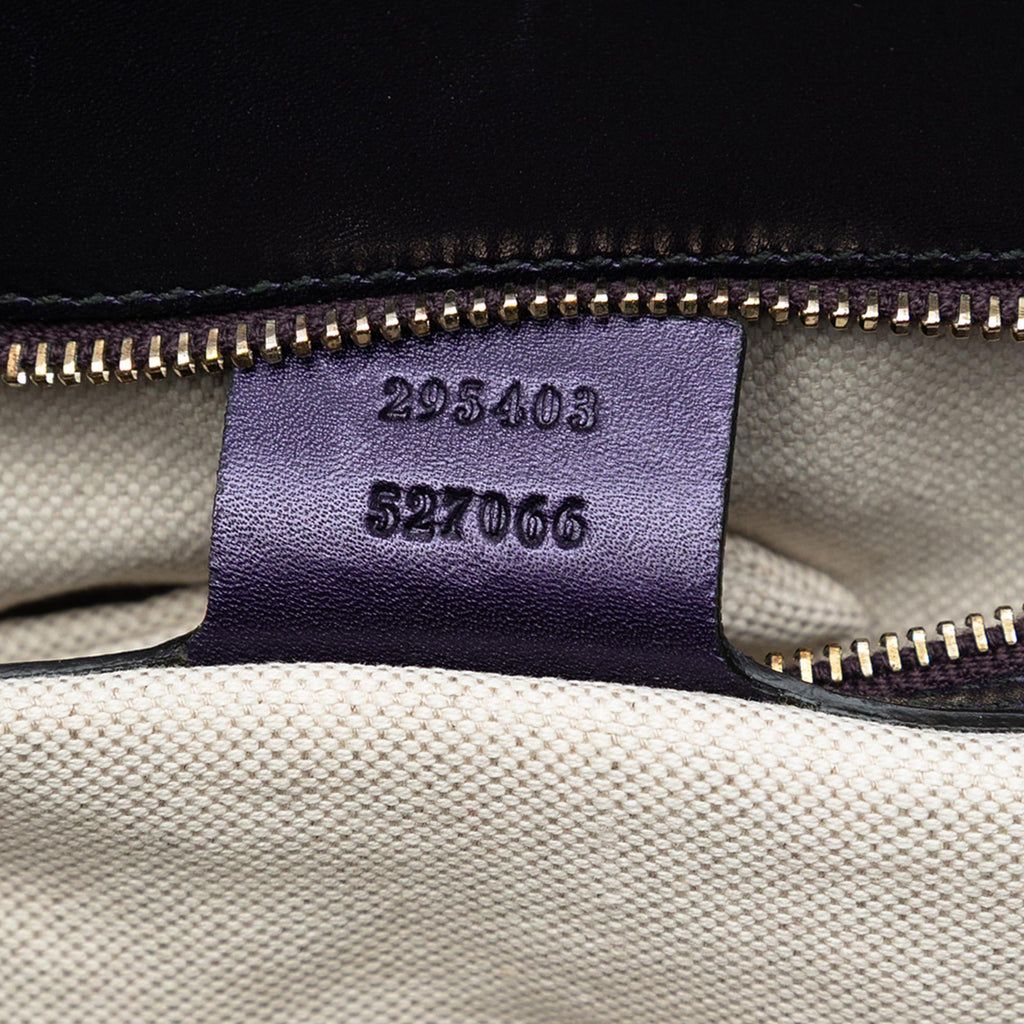 Gucci Large Guccissima Patent Emily Shoulder Bag