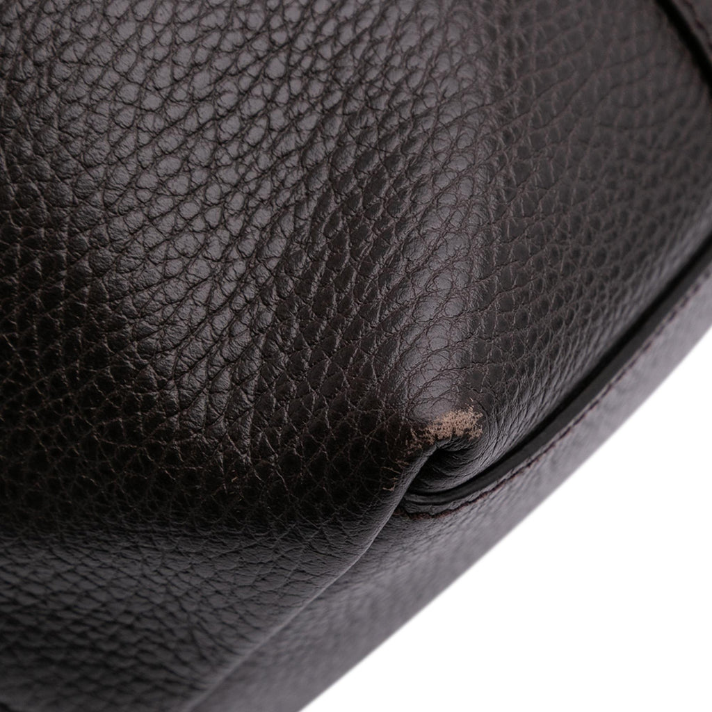 Gucci Large Leather GG Charm Dome Satchel
