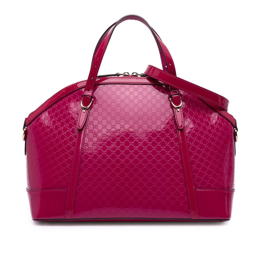 Gucci Large Microguccissima Patent Nice Dome Satchel