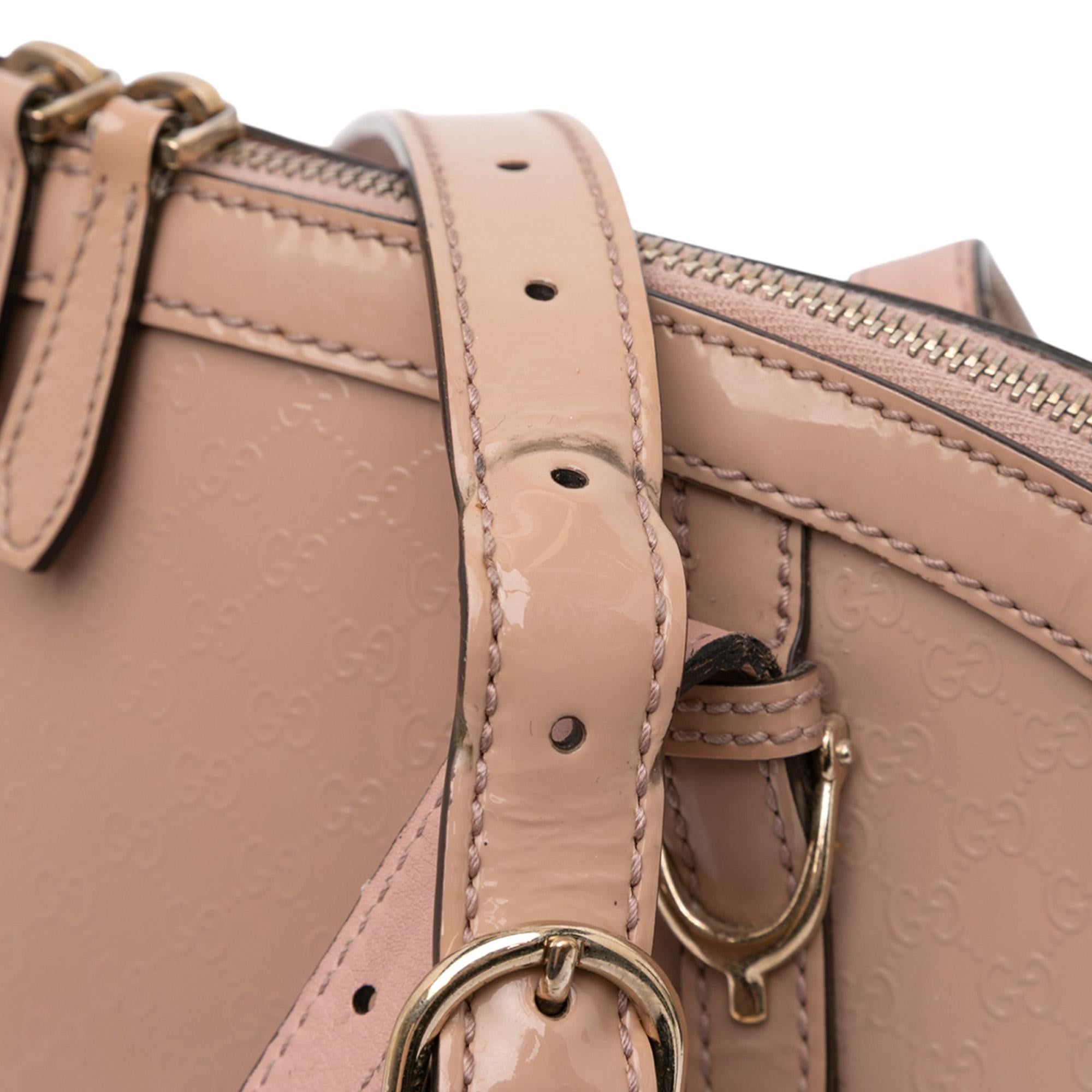 Gucci Large Microguccissima Patent Nice Dome Satchel