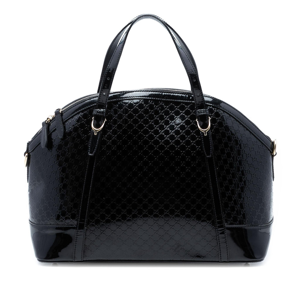 Gucci Large Microguccissima Patent Nice Dome Satchel