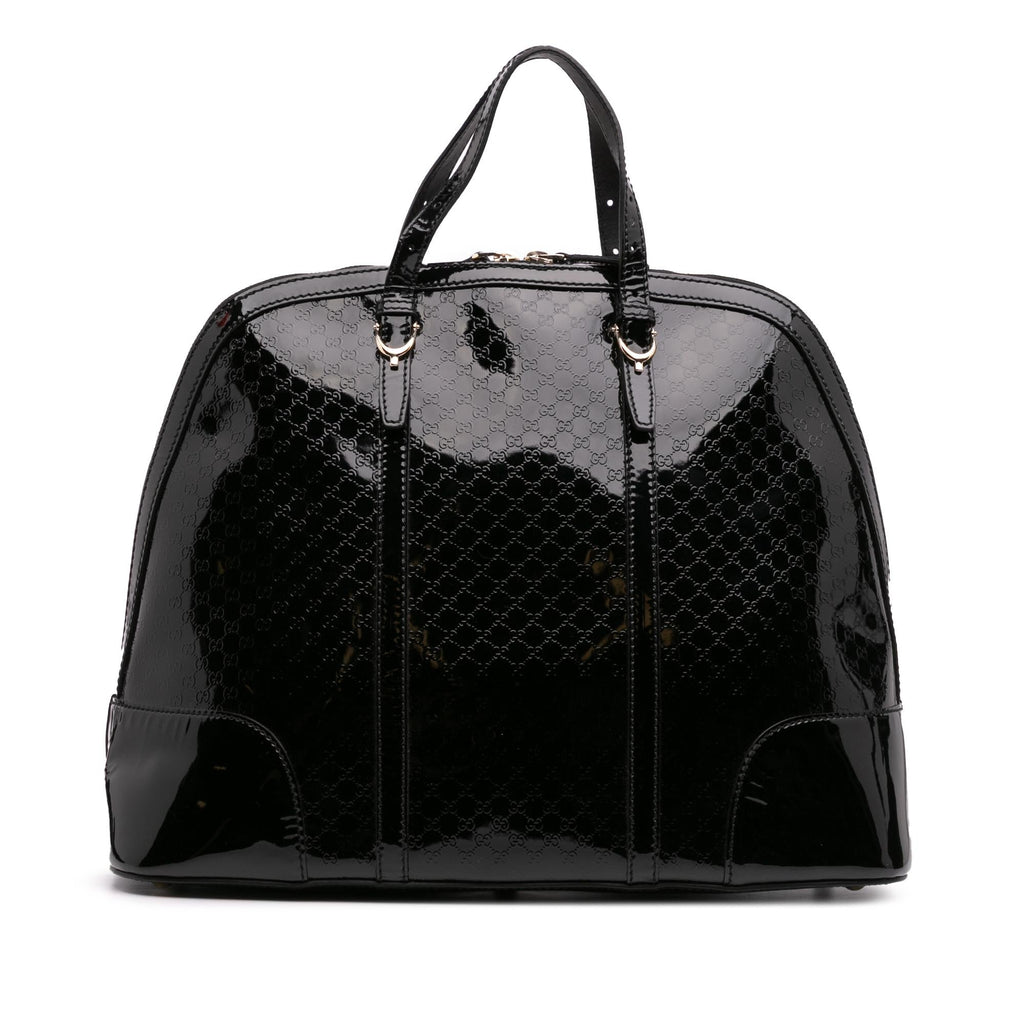 Gucci Large Microguccissima Patent Nice Dome Top Handle Bag