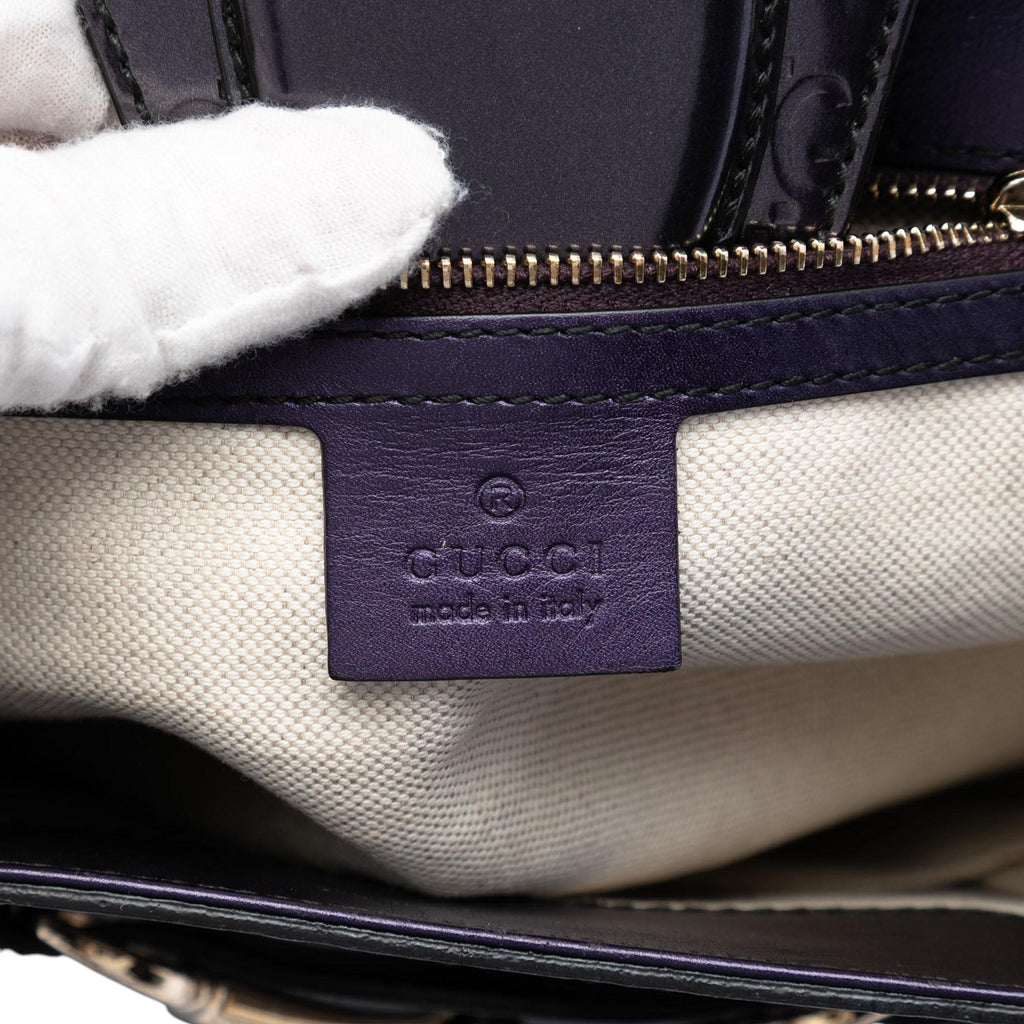 Gucci Large Patent Guccissima Emily Shoulder Bag