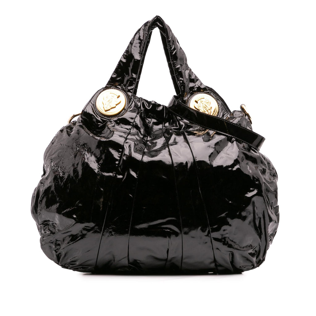 Gucci Large Patent Hysteria Satchel