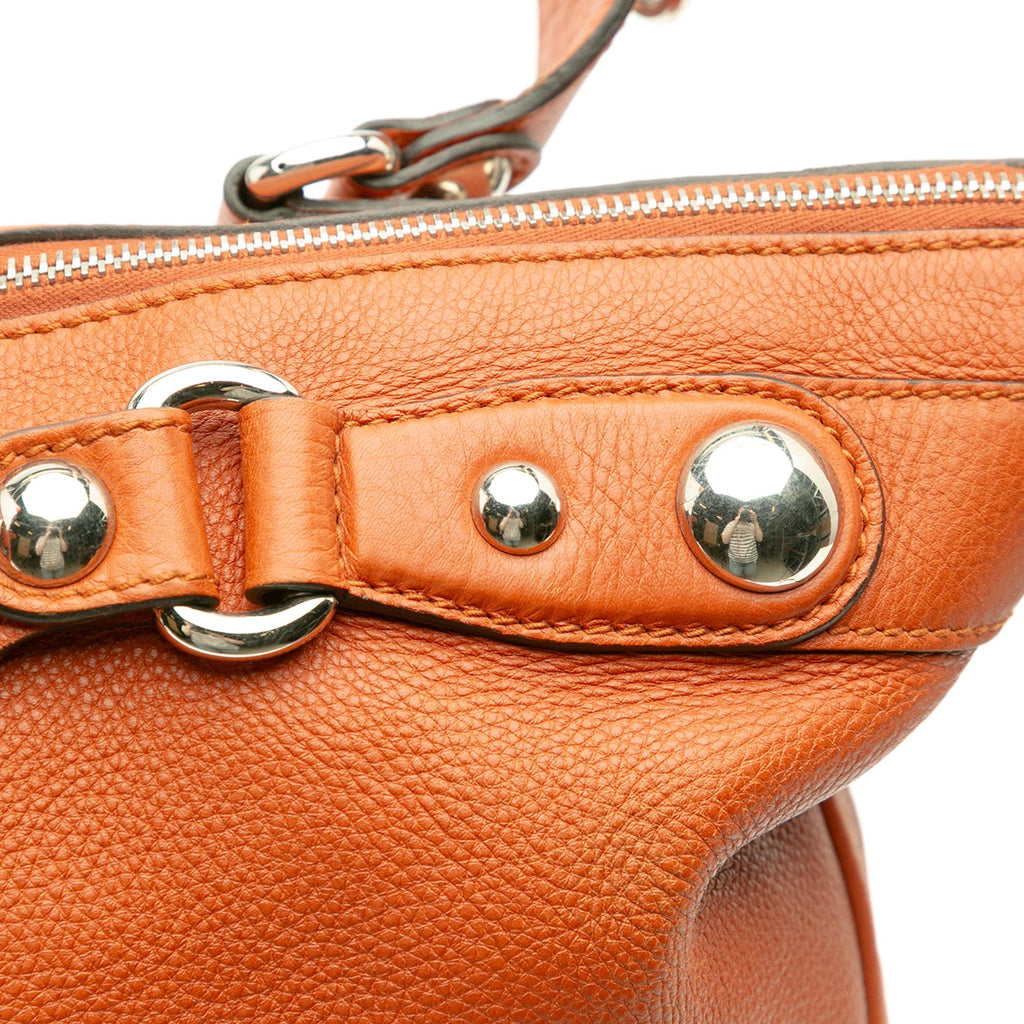 Gucci Large Pebbled Calfskin Icon Bit Satchel