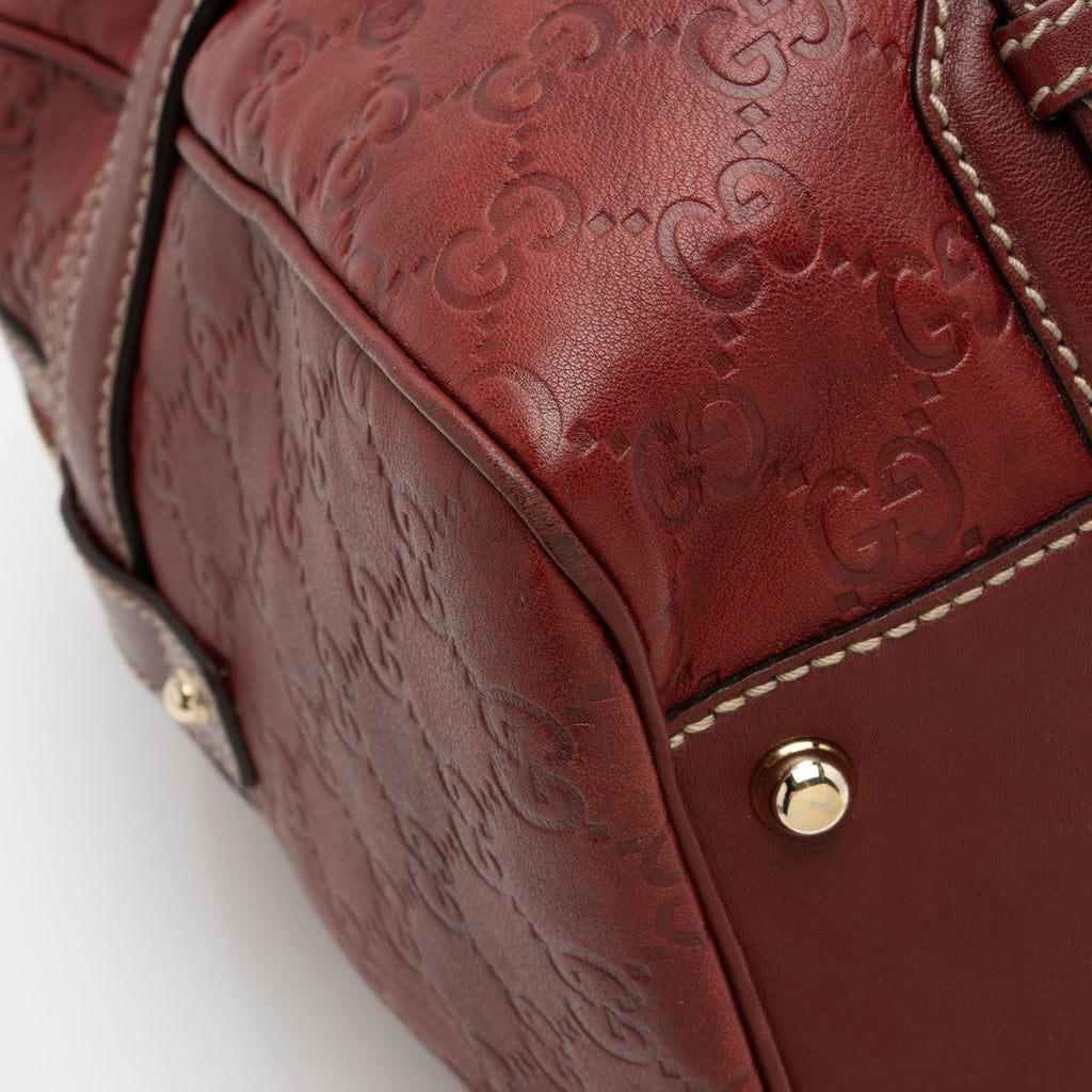 Gucci Guccissima Leather 85th Anniversary Horsebit Boston Bag (SHF-6tFCDk)