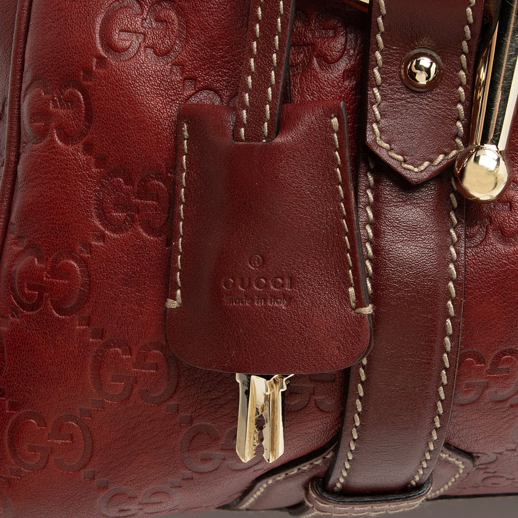 Gucci Guccissima Leather 85th Anniversary Horsebit Boston Bag (SHF-6tFCDk)