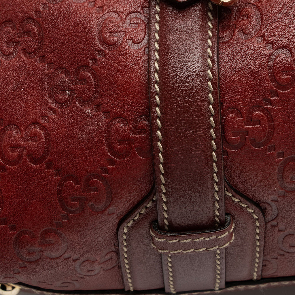 Gucci Guccissima Leather 85th Anniversary Horsebit Boston Bag (SHF-6tFCDk)