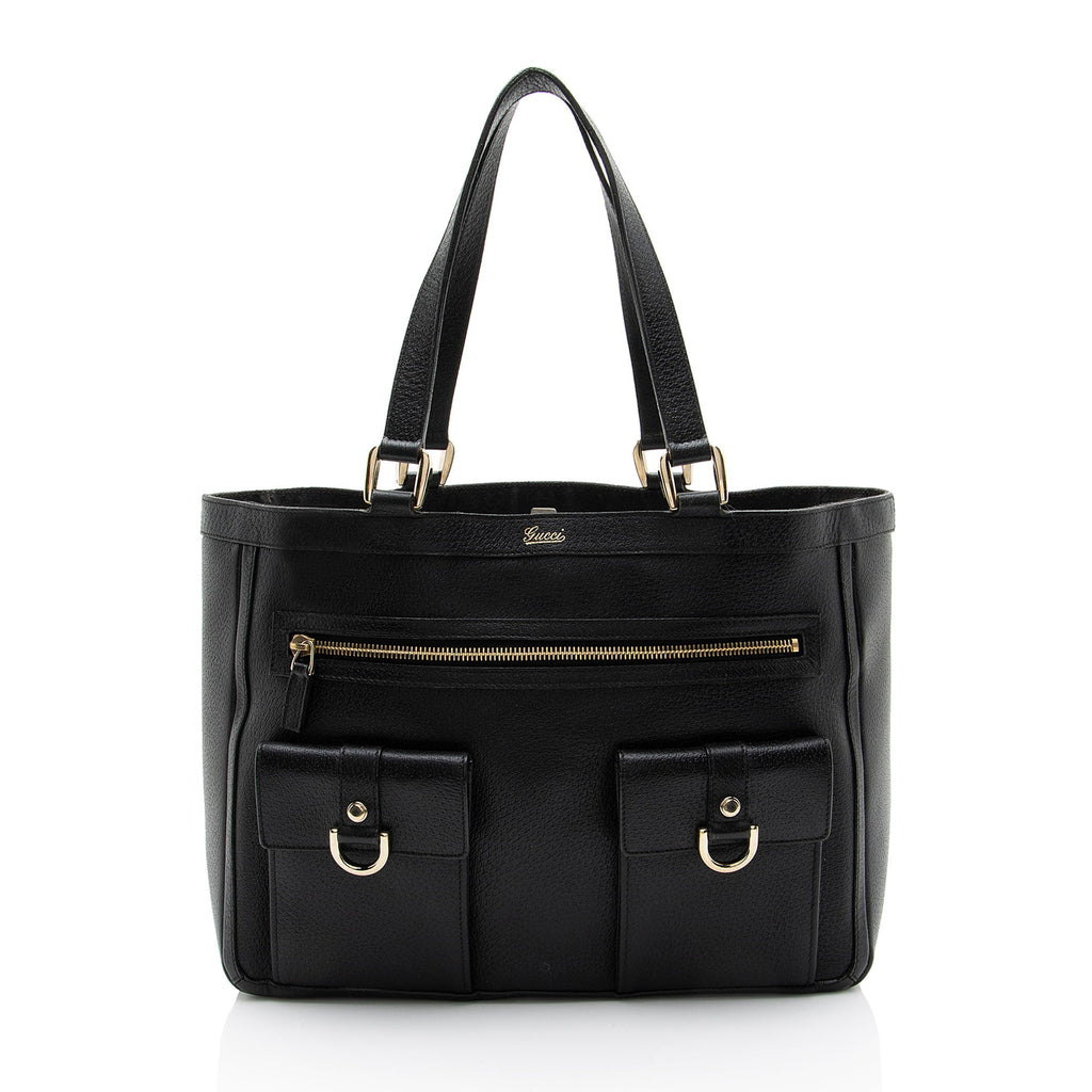 Gucci Leather Abbey Pocket Tote