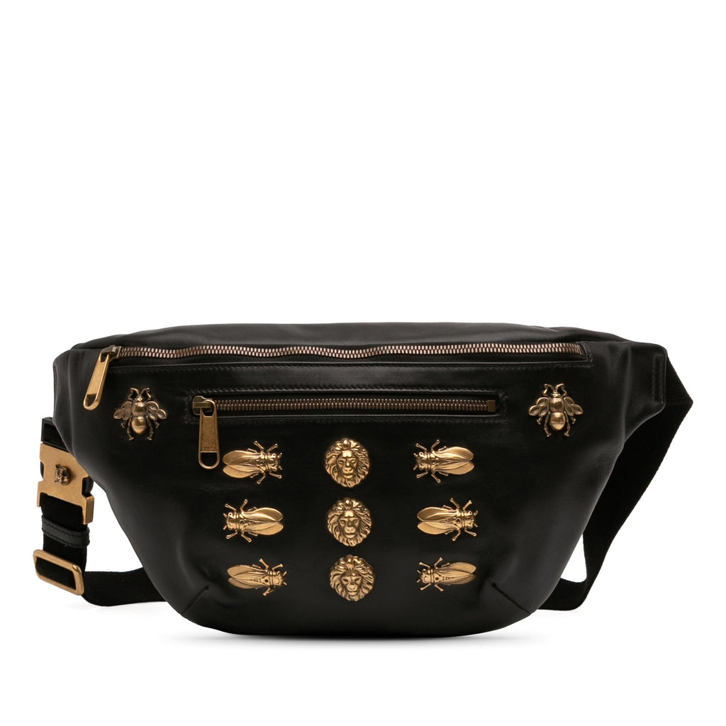 Gucci Leather Animalier Belt Bag