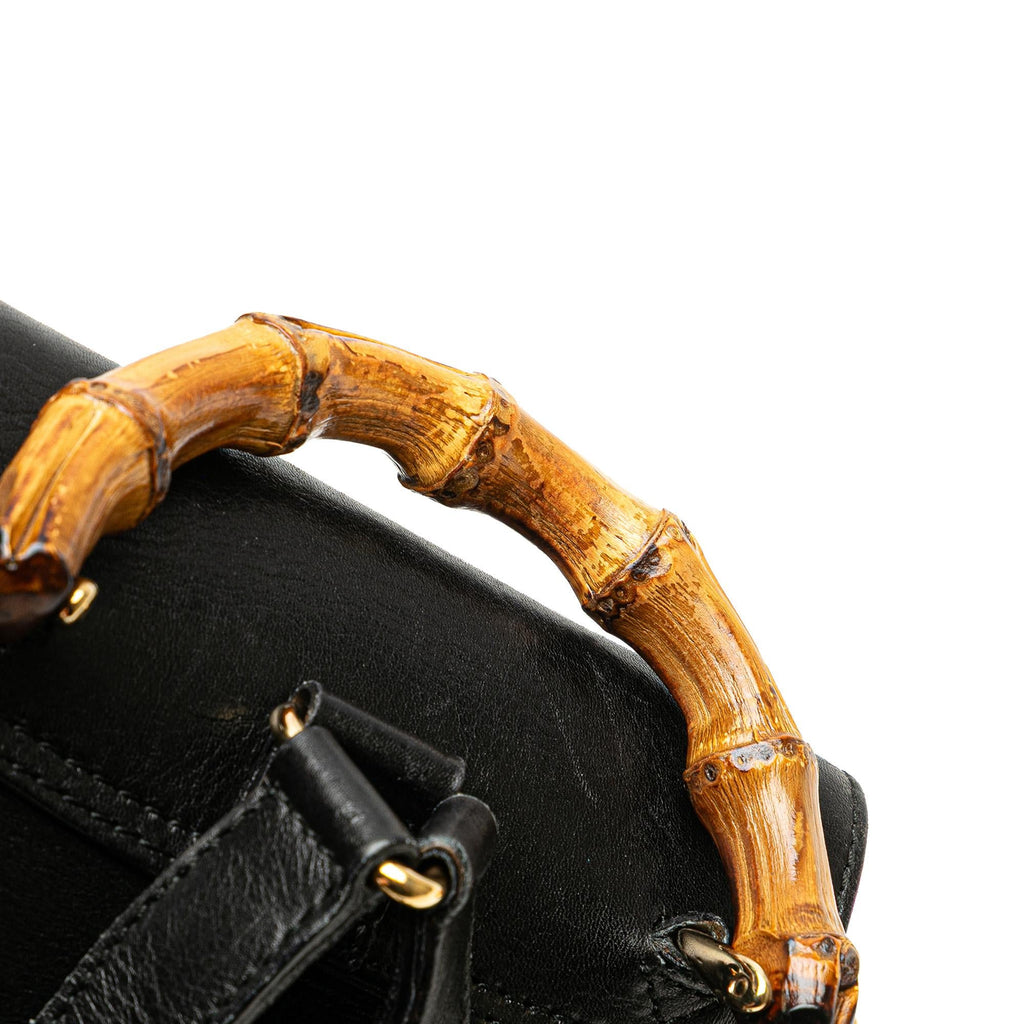 Gucci Leather Bamboo Backpack