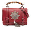 Gucci Leather Bamboo Convertible Top Handle Bag