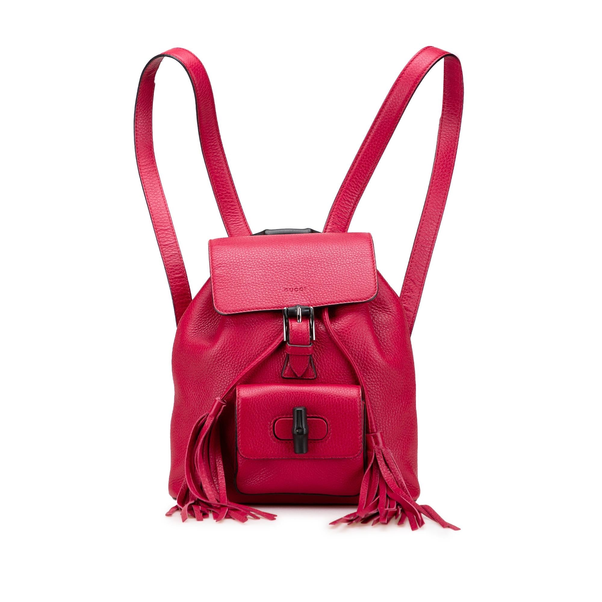 Gucci Leather Bamboo Daily Backpack