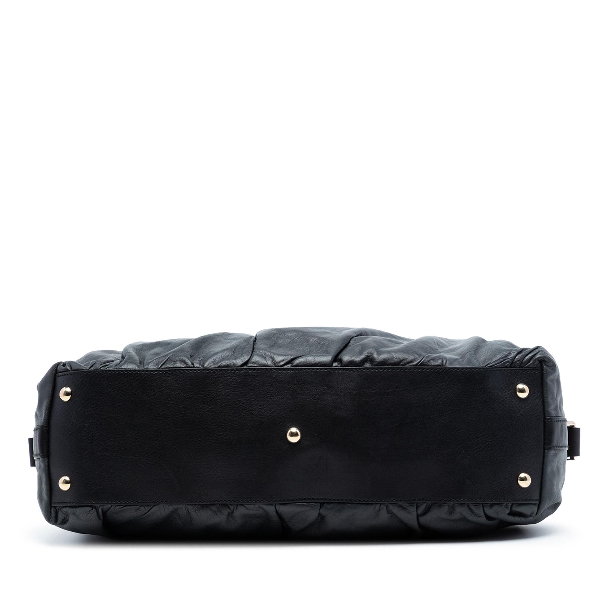 Gucci Leather Bamboo Dialux Pop Satchel
