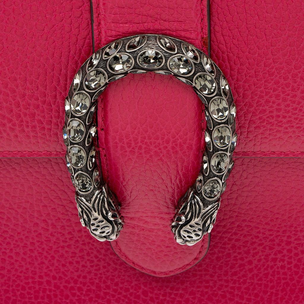 Gucci Leather Crystal Bamboo Dionysus Medium Top Handle