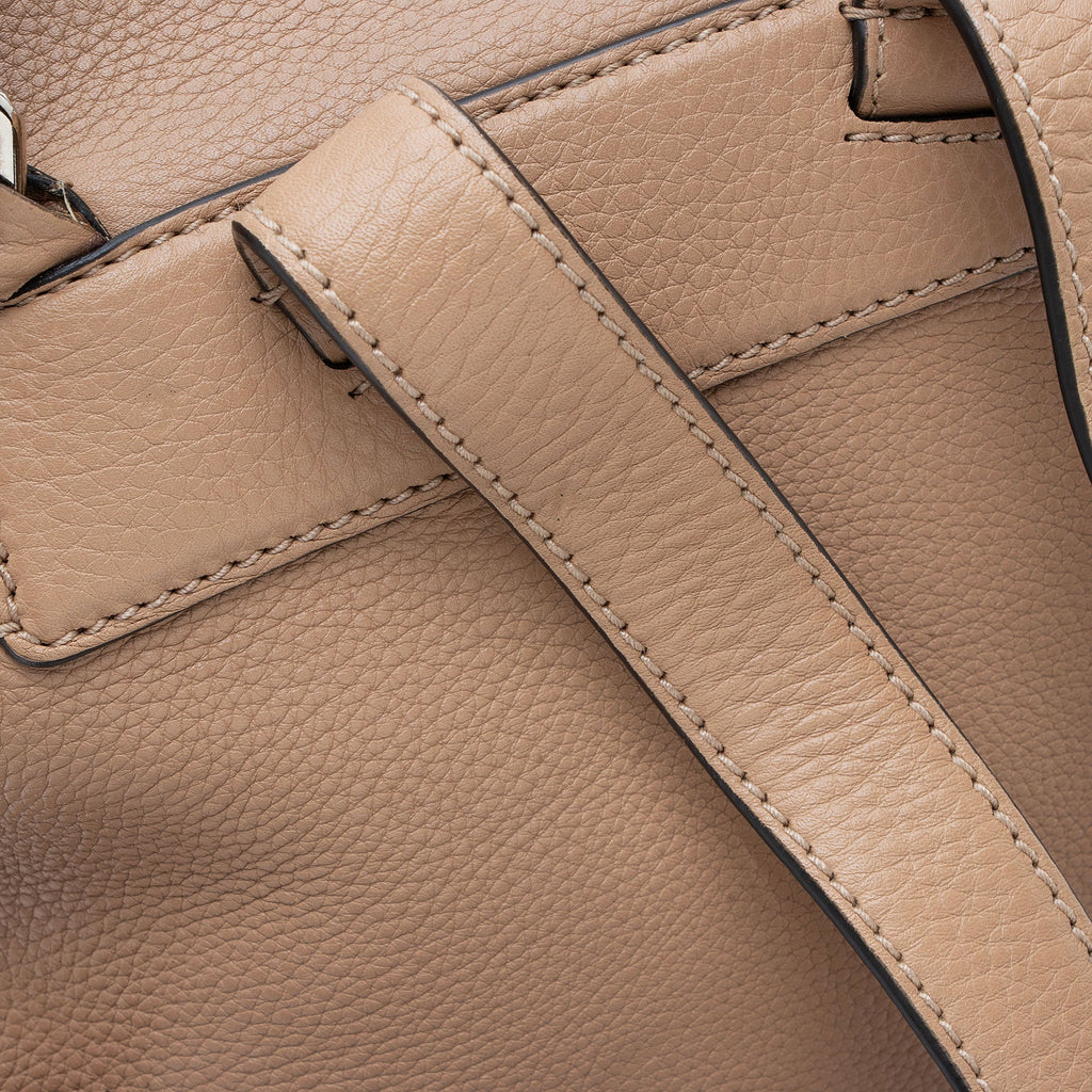 Gucci Leather Bamboo Medium Backpack
