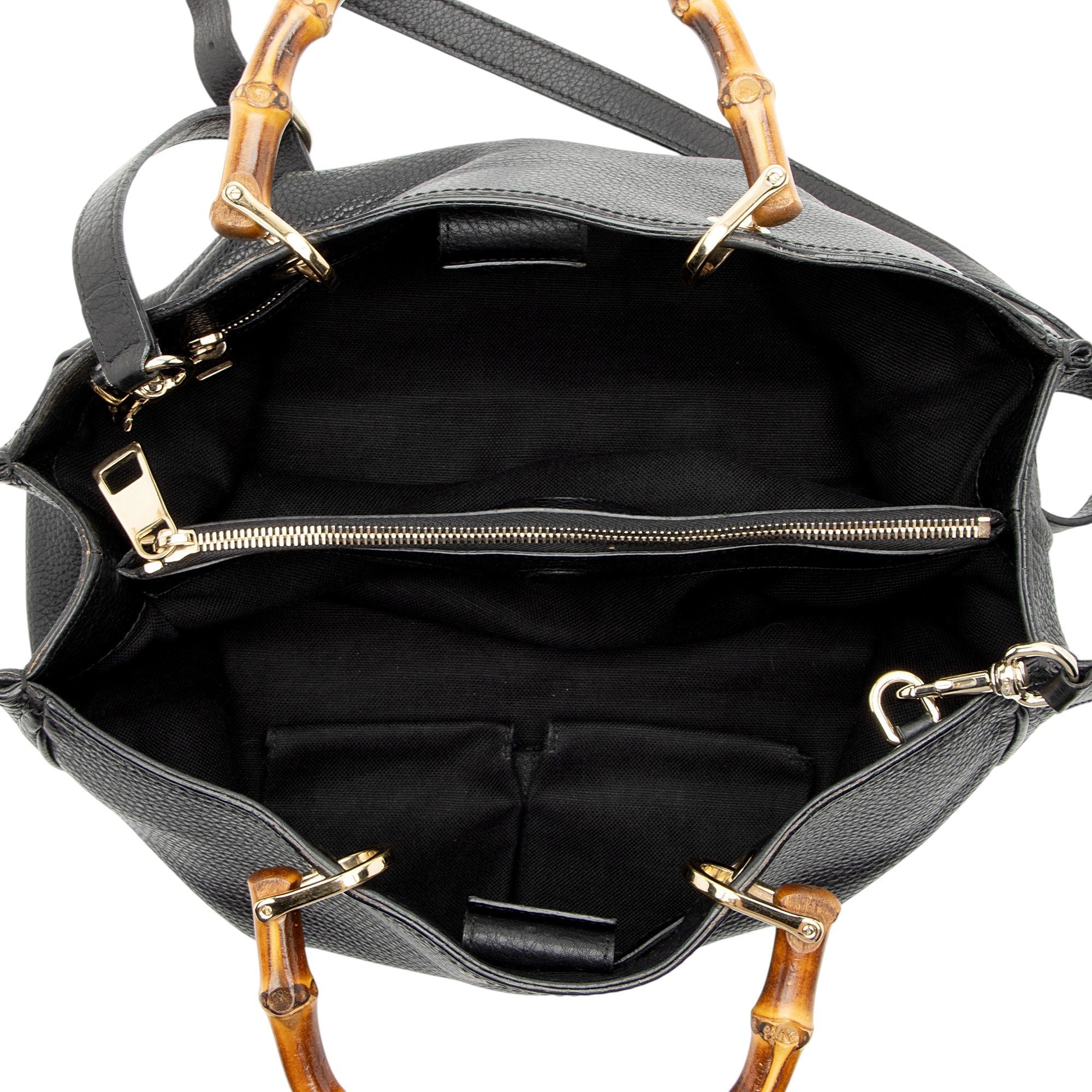 Gucci Leather Bamboo Medium Shopper Tote