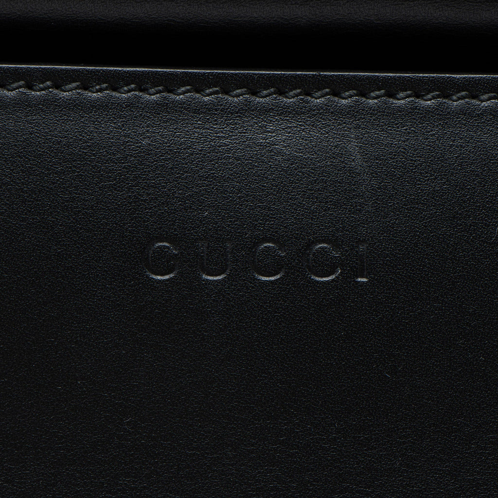 Gucci Leather Bamboo Nymphaea Medium Top Handle