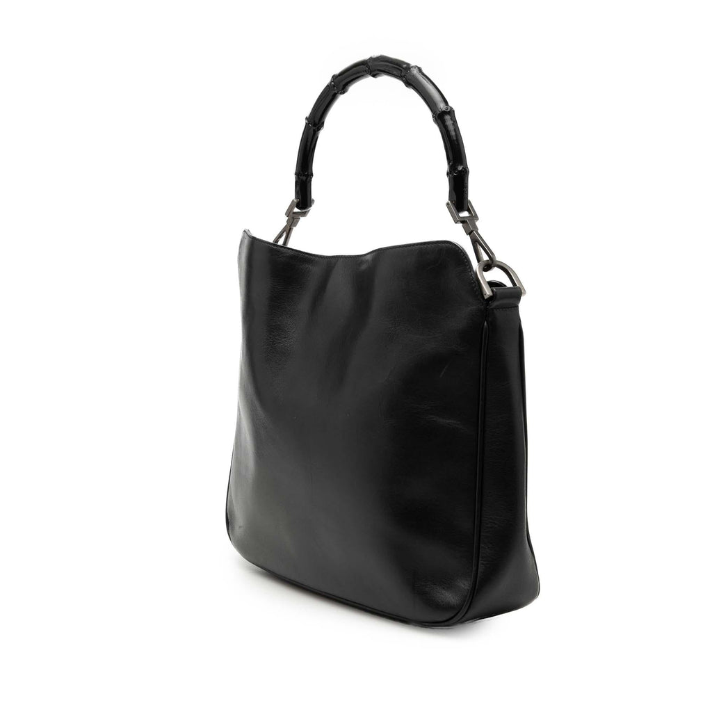 Gucci Leather Bamboo Satchel