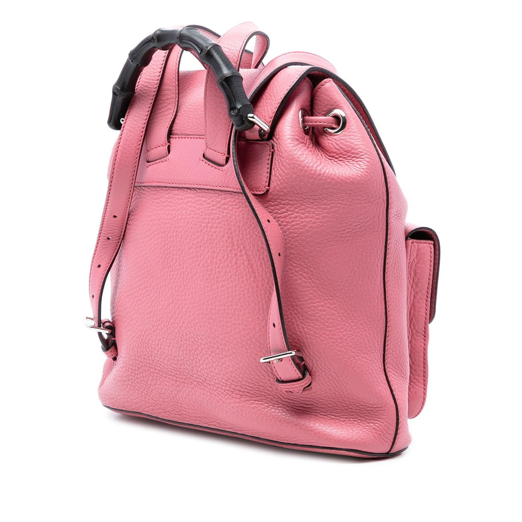 Gucci Leather Bamboo Tassel Backpack