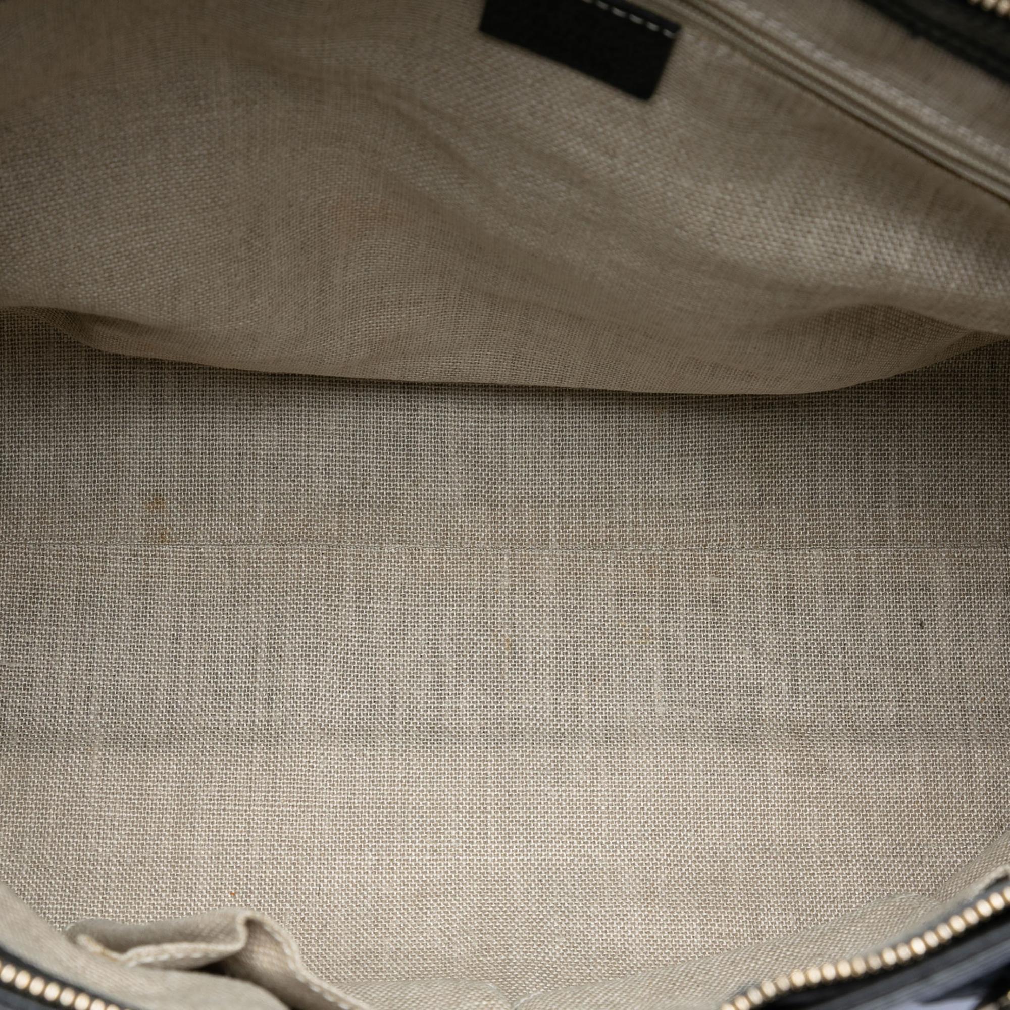 Gucci Leather Bamboo Tassel Satchel