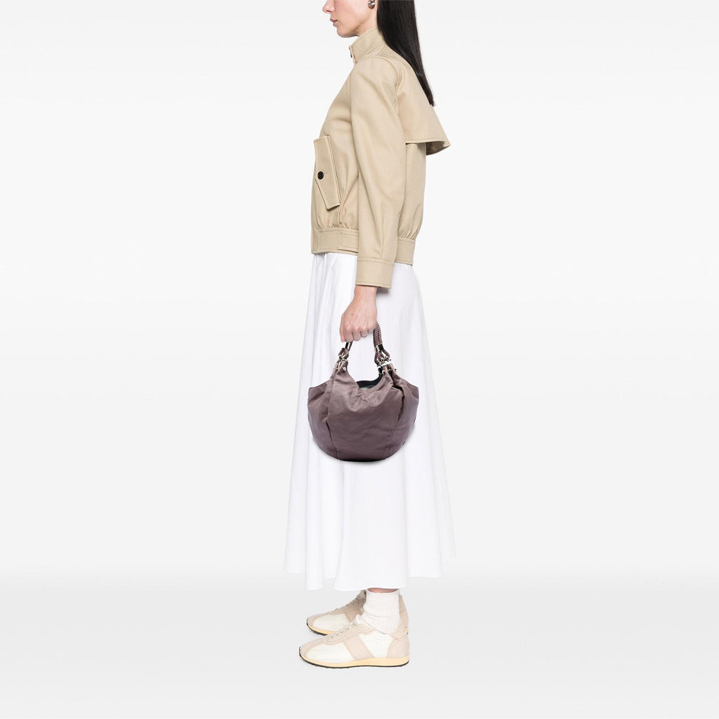 Gucci Leather Braided Handle Hobo