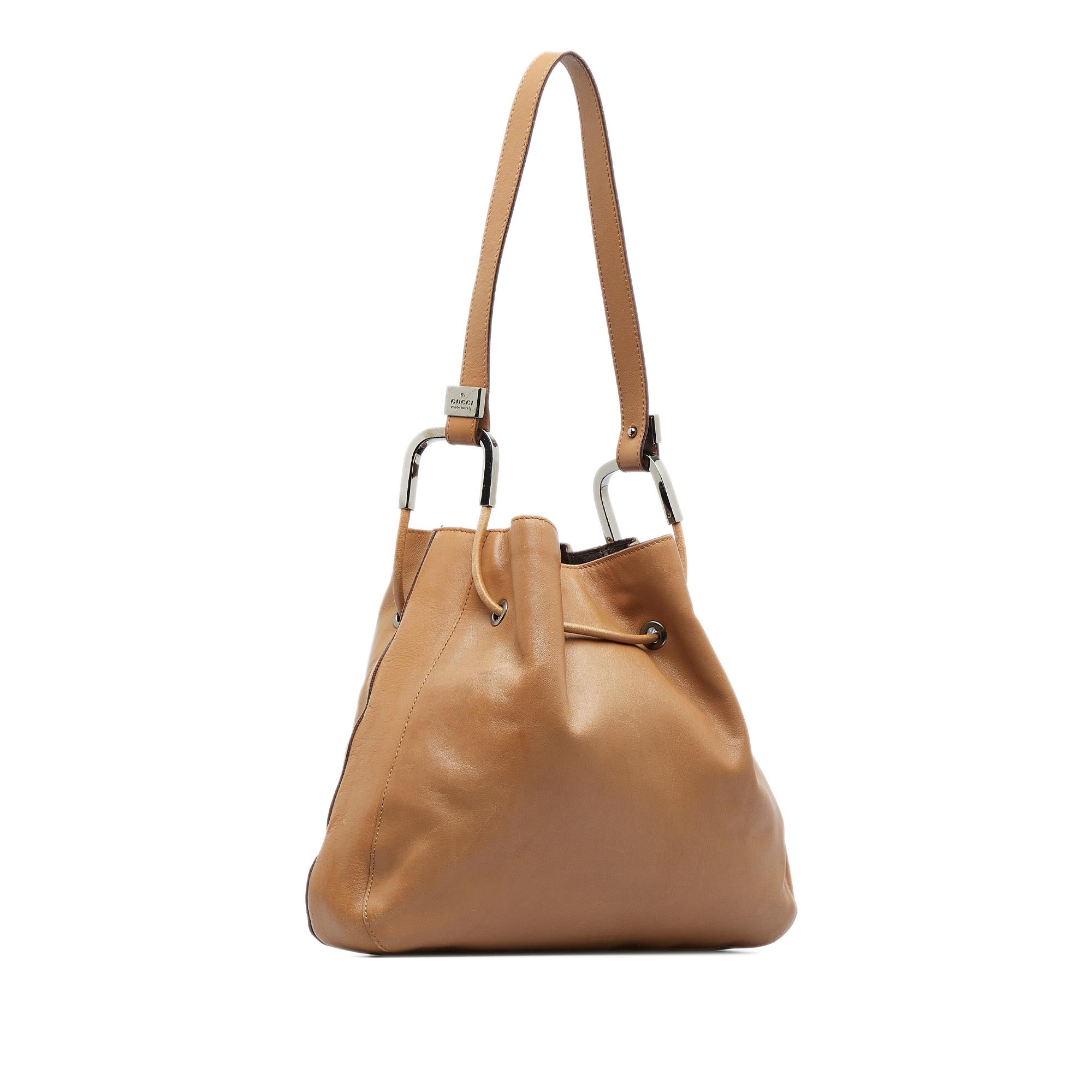 Gucci Leather Bucket Bag (SHG-3XwYEa)