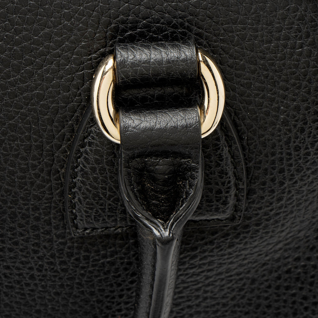 Gucci Leather Charm Dome Satchel
