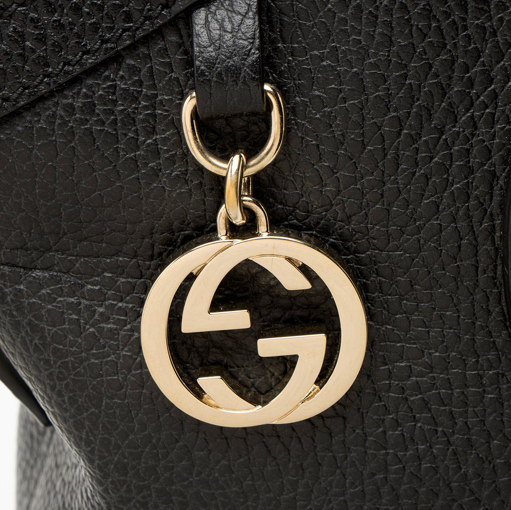 Gucci Leather Charm Dome Satchel