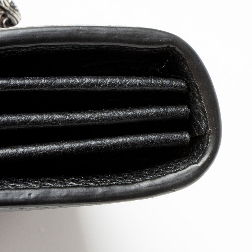 Gucci Leather Crystal Dionysus Chain Wallet
