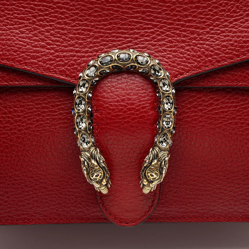 Gucci Leather Crystal Dionysus Medium Shoulder Bag