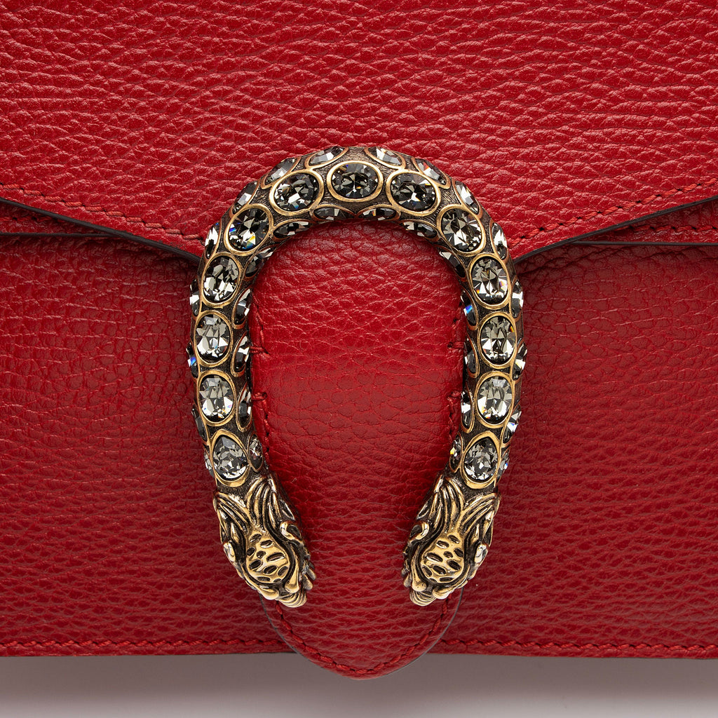 Gucci Leather Crystal Dionysus Medium Shoulder Bag