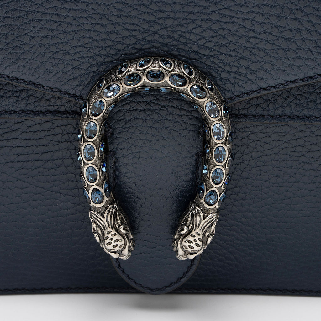 Gucci Leather Crystal Dionysus Small Shoulder Bag