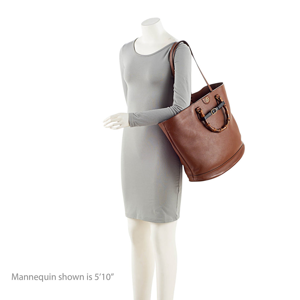 Gucci Leather Diana Oval Large Tote