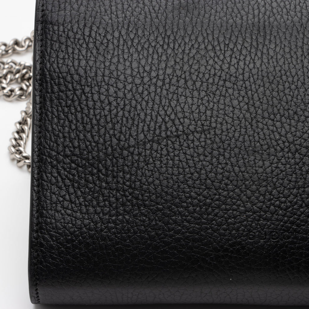 Gucci Leather Crystal Dionysus Chain Wallet (SHF-fJzaNK)