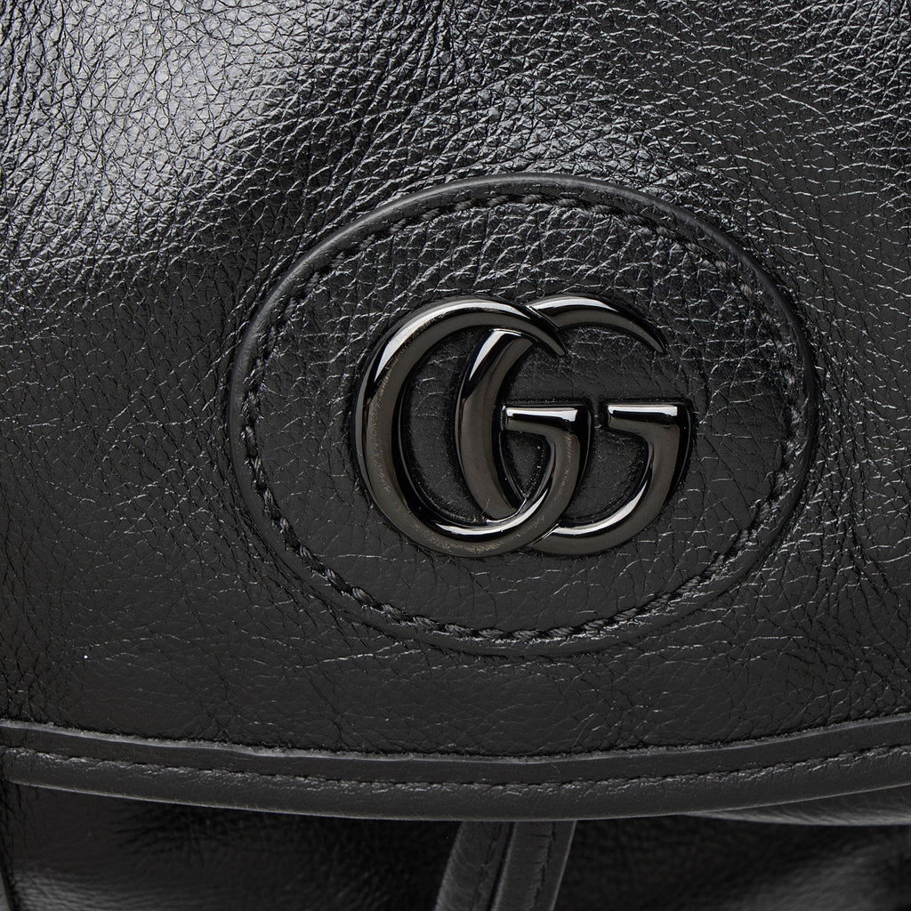Gucci Leather Double G Backpack