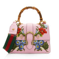 Gucci Leather Embroidered Bamboo Dionysus Medium Top Handle