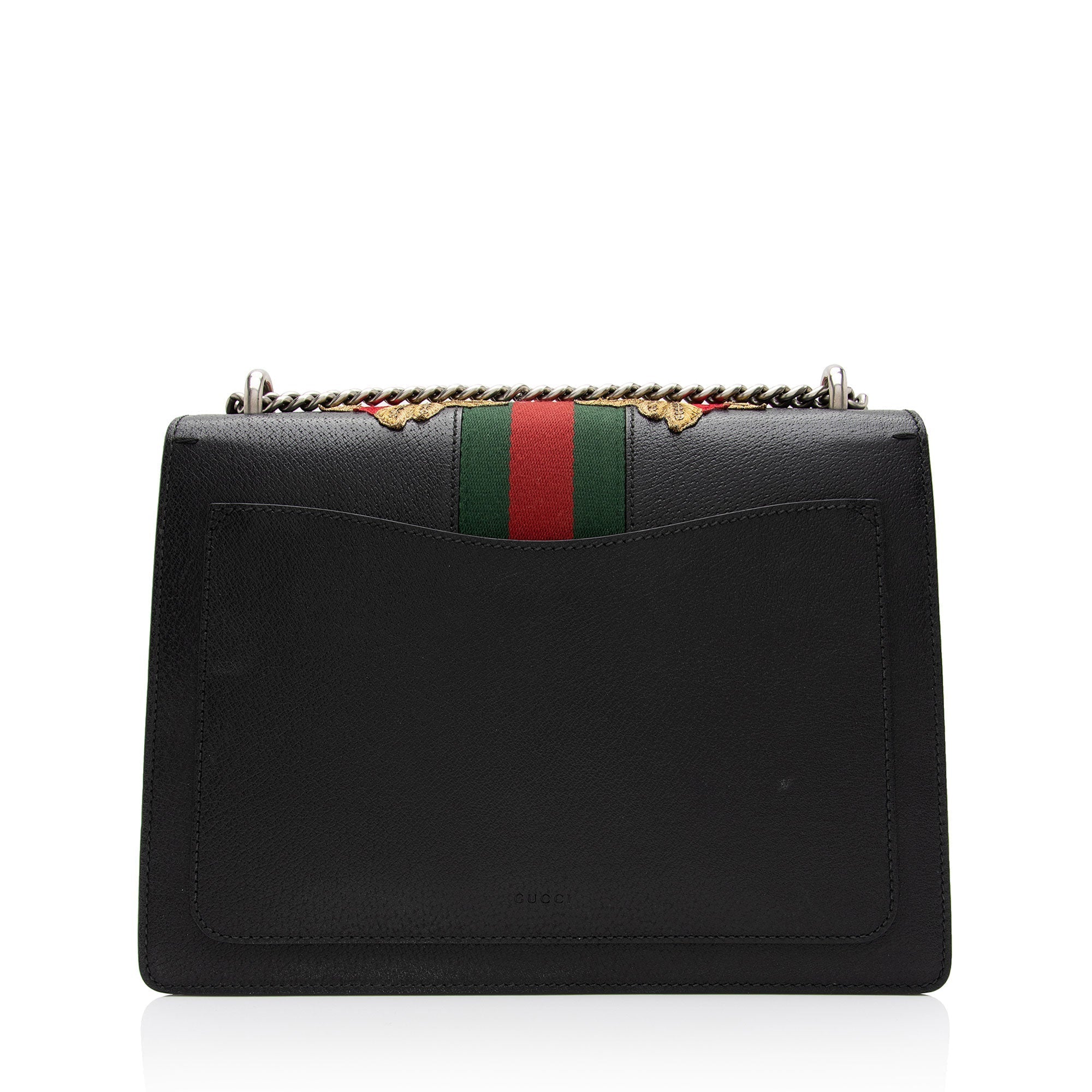 Gucci Leather Embroidered Rose Dionysus Medium Shoulder Bag (SHF-7coiPQ)