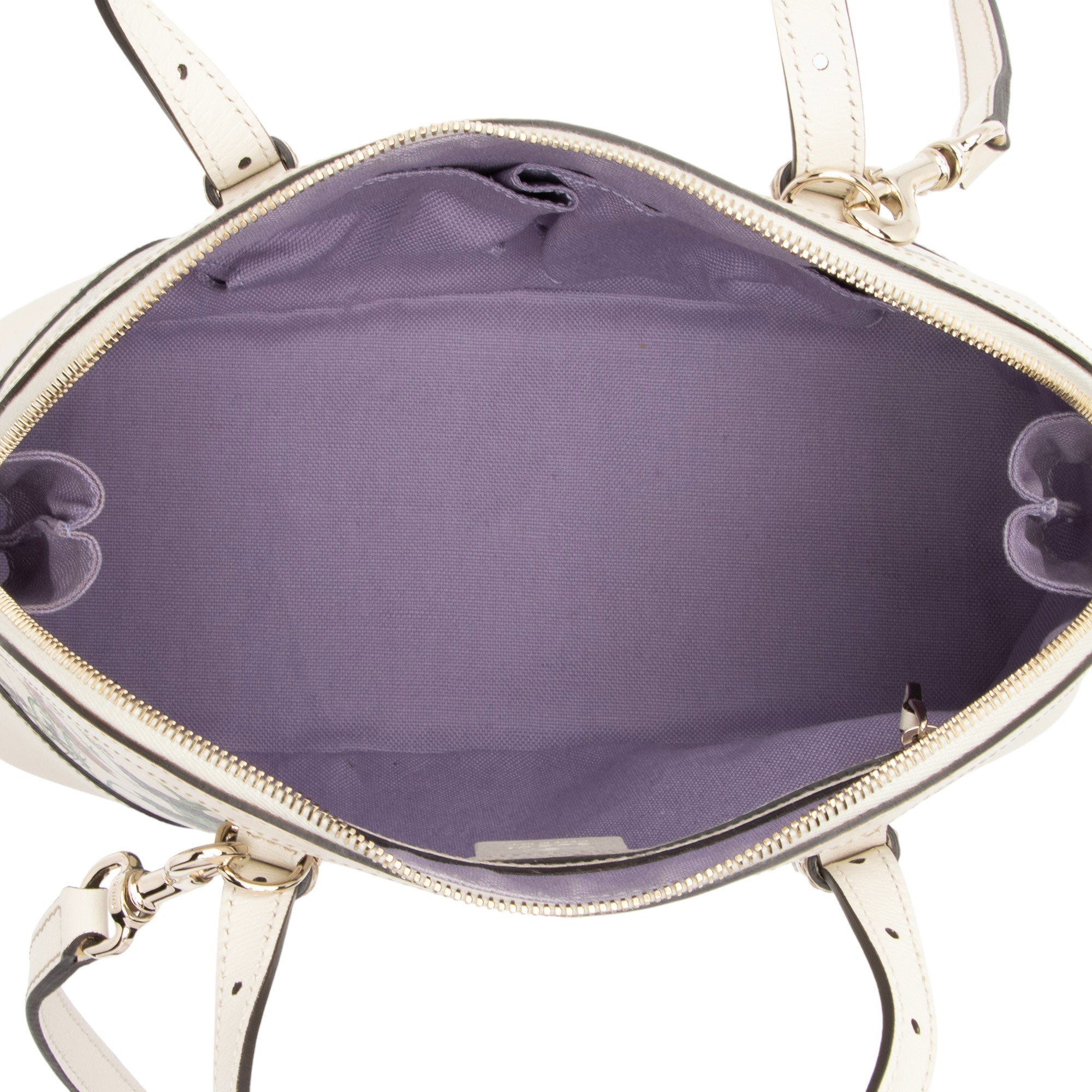 Gucci Leather Flora Nice Satchel (SHF-5DGwQW)