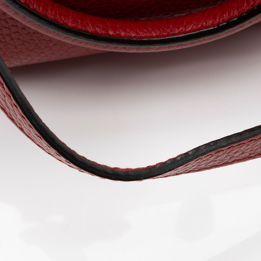 Gucci Leather GG Charm Dome Small Satchel