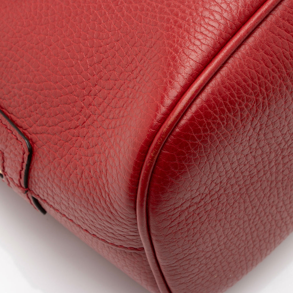 Gucci Leather GG Charm Dome Small Satchel