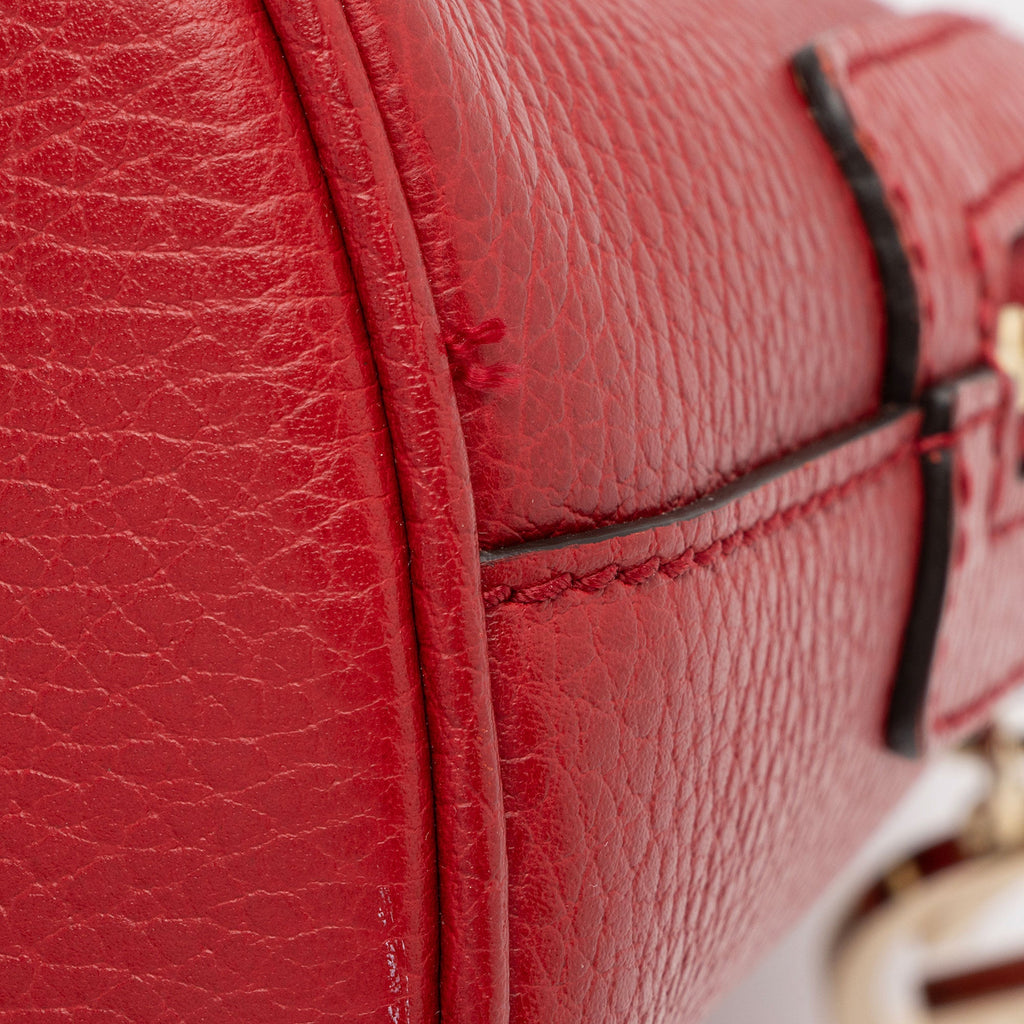 Gucci Leather GG Charm Dome Small Satchel