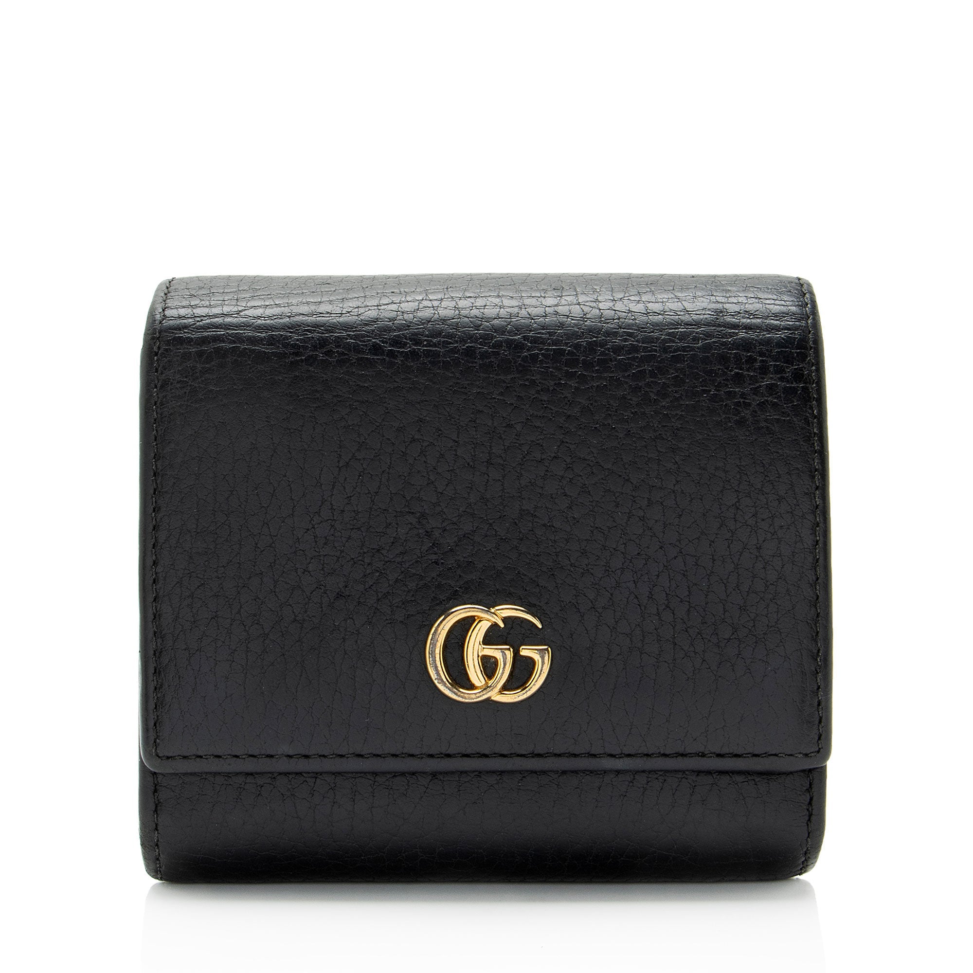 Gucci Leather GG Marmont Compact Wallet